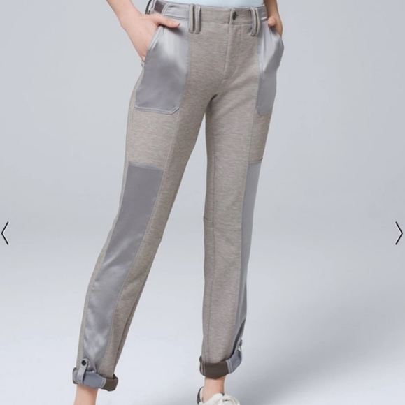 WHBM Cargo Satin Trimmed Pants - Picture 1 of 11